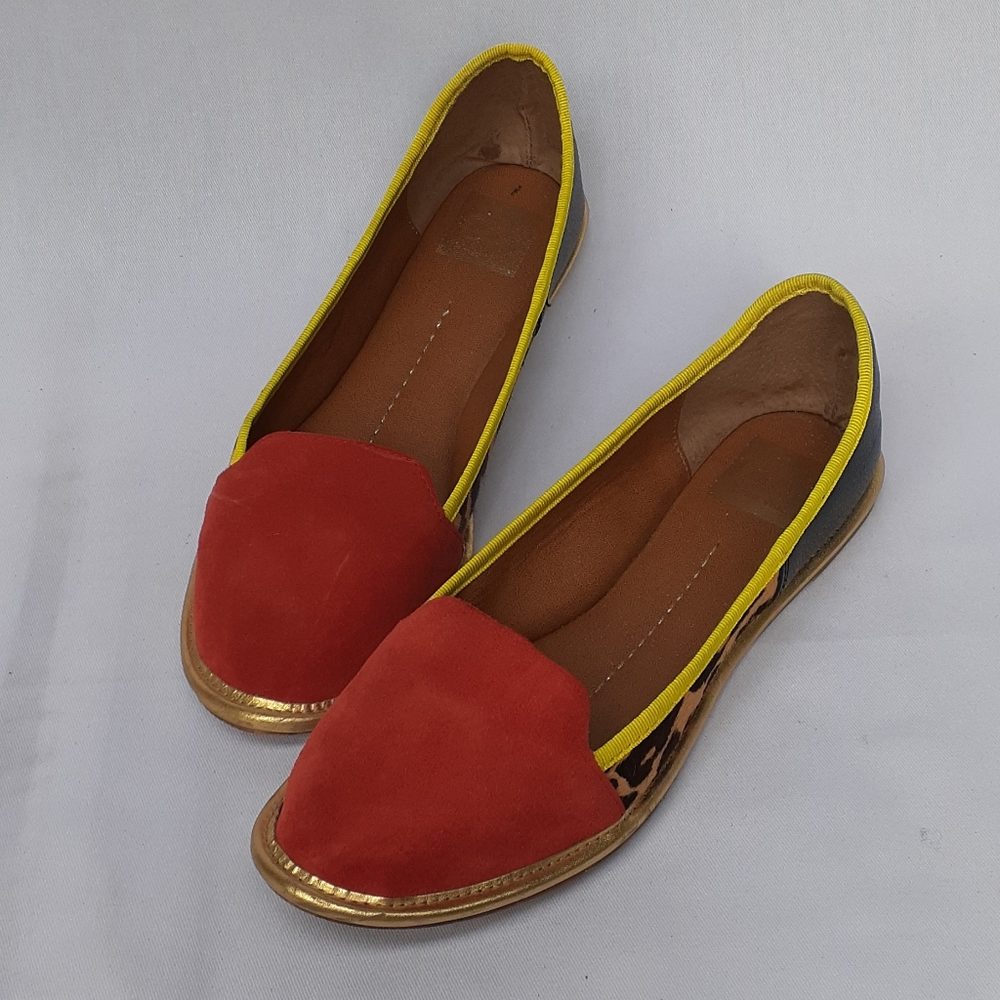 Dolce Vita leather dyed calf fur cheetah shoes